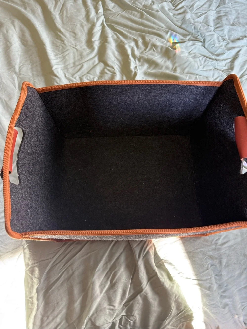 Large Felt Storage Organizer Caddy with Removable Dividers